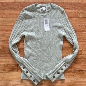 Hooked Up by IOT Ribbed Knit Sweater in Sage